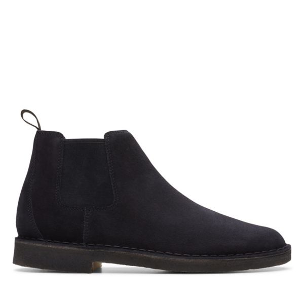 Clarks Mens Desert Chelsea Chelsea Boots Black | CA-6152470